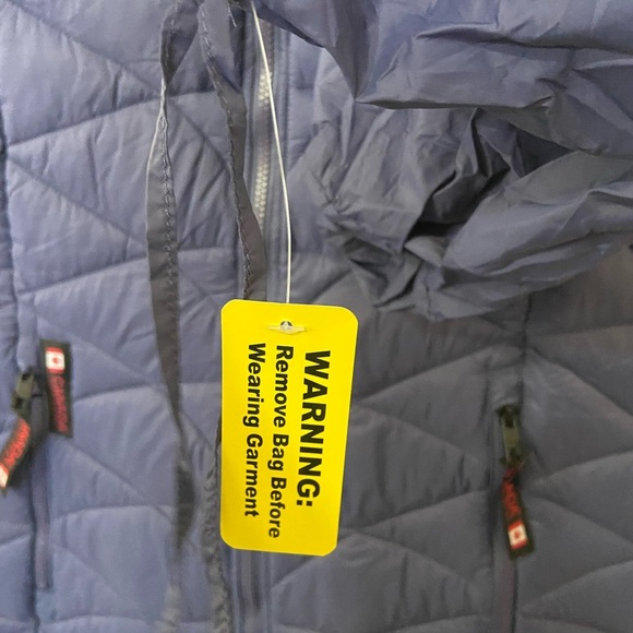 Canada Weather Gear Blue Winter Glacier Shield Puffer Vest Size Large w/pouch - Picture 4 of 11